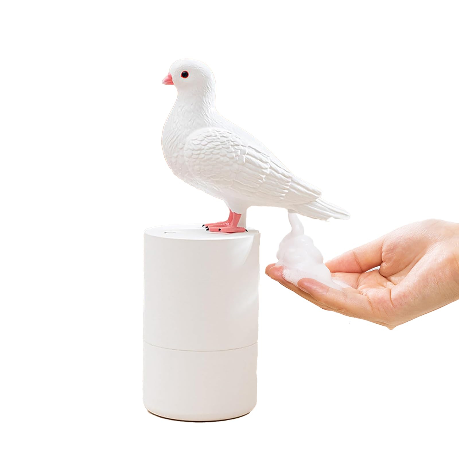 Fun Animal Series Foam Soap Dispenser-Shiba Inu,Pigeon,Shaped Foam Hand Washer,Automatic Soap Dispenser for Bathroom & Kitchen, Hilarious Gift for Kids, Adults (Peace Dove Series )