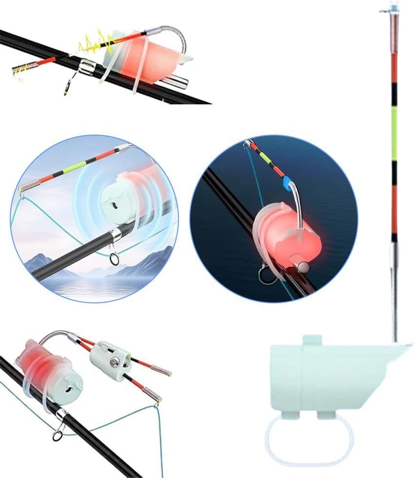 2026 High Sensitivity Fishing Float Bite Alert for Rods,Smart LED Luminous Hook Alarm with LED Lights & Sound,Night Fishing Rod Bite Indicator,Waterproof Sea Lake Gear for FishingRods