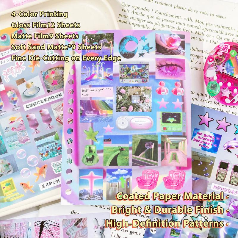 Dreamcore Sticker Book – Frutiger Aero–Inspired Die-Cut Stickers