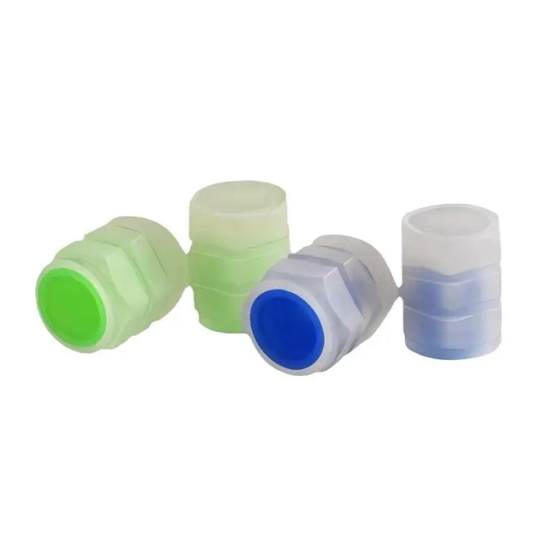 8PCS Universal Fluorescent Tire Valve Caps: Luminous Glow-in-the-Dark Covers (Green)