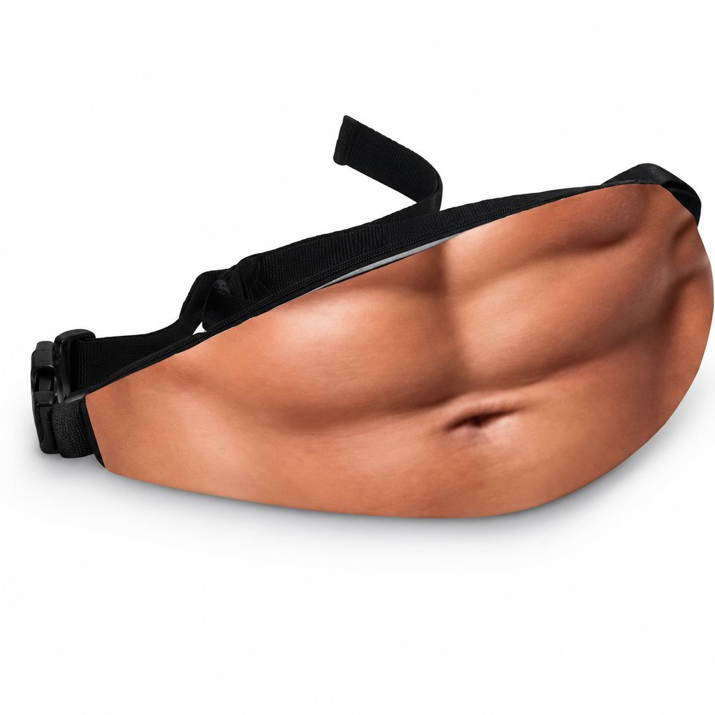 Funny Realistic Belly Stash Waist Pouch with Hidden Zipper