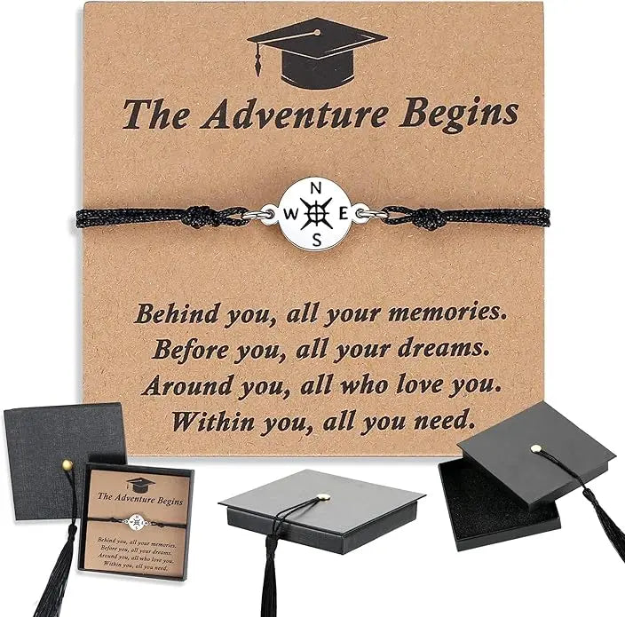 SAM & LORI Graduation Gift Bracelet | Class of 2026 Adjustable Cuff for Her & Him