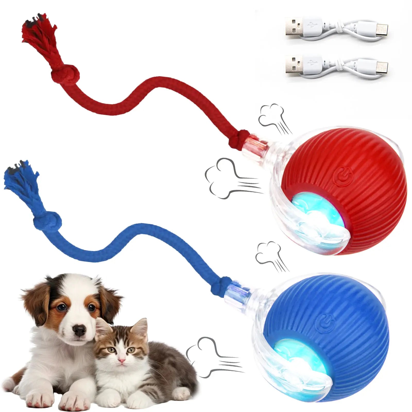 Interactive Cat Ball Toy | Bird Chirping & Motion Activated Rug Kicker