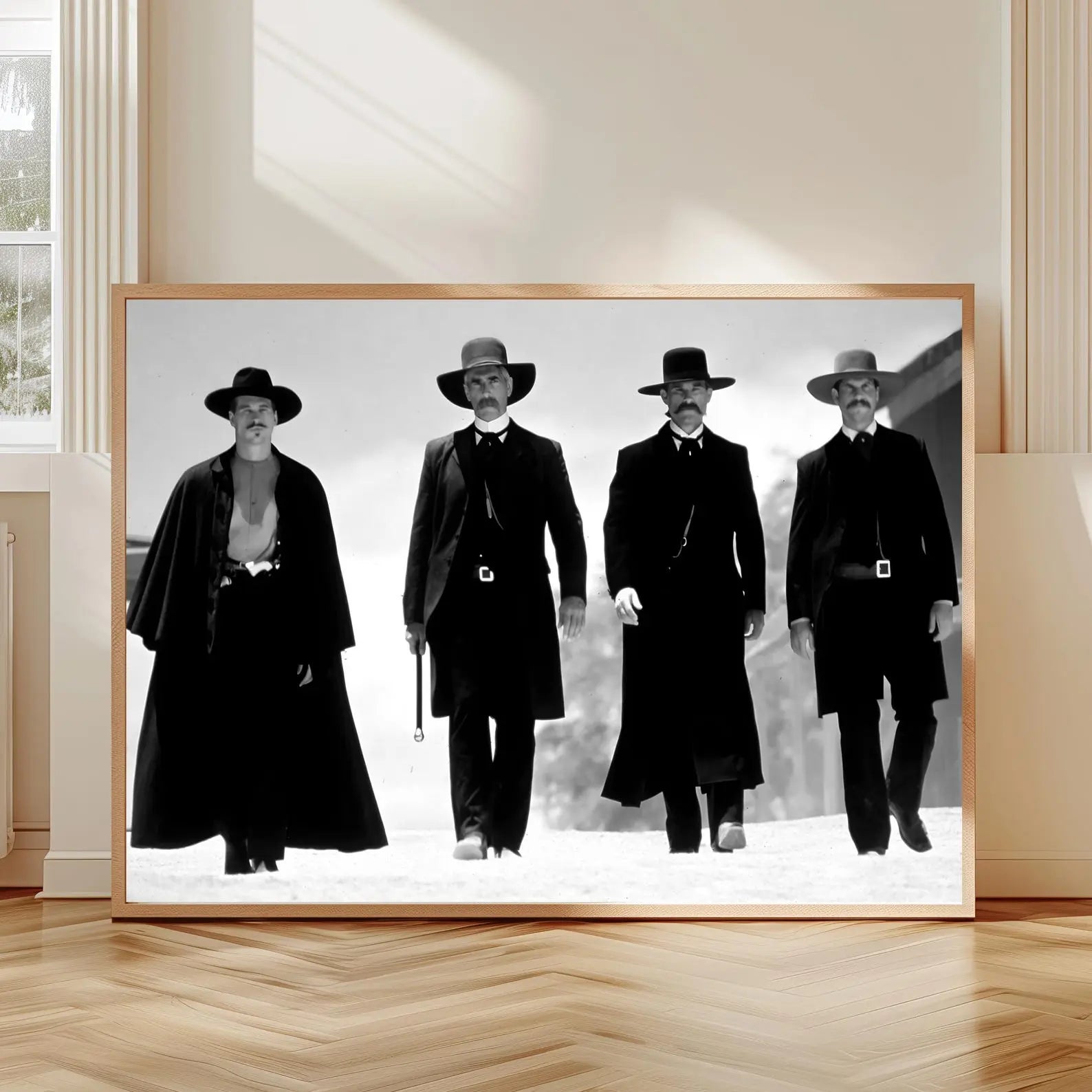 [NO FRAME] Vintage Tombstone Movie Poster, Wyatt Earp, Doc Holliday & Earp Brothers Walking Scene