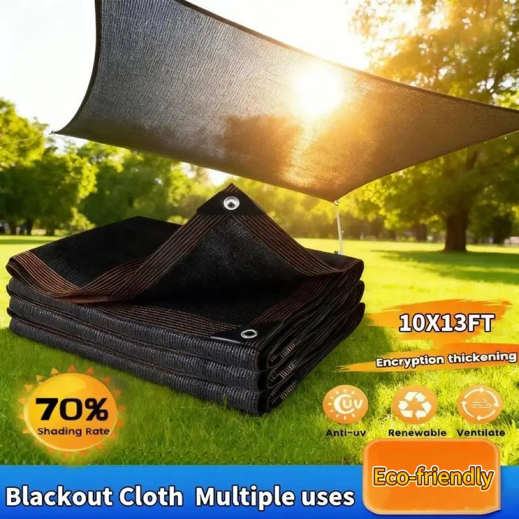 10x13 FT Sunshade Netting (70-90% Resistant) - Breathable PE Mesh with Grommets