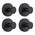 Heavy-Duty Adhesive Wall Hooks, 15 lb Capacity Waterproof No-Drill Hooks for Bathroom, Kitchen & Home Storage, 4 or 8 Pack