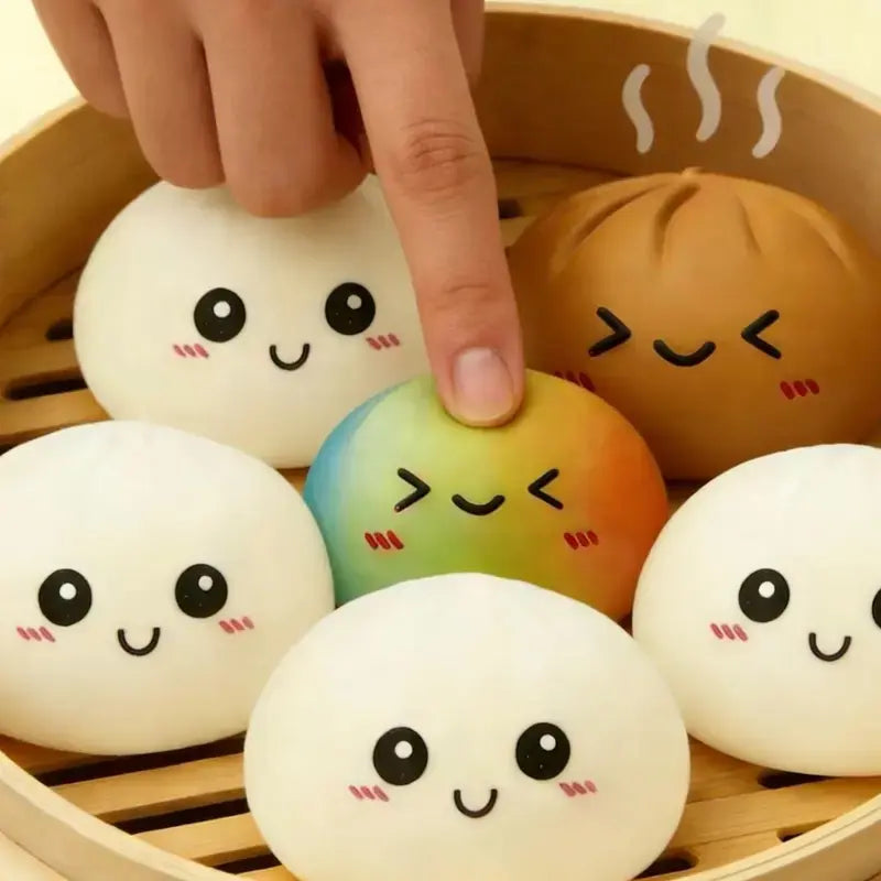 Expressive Big Dumpling Squishy - Blind Box, Mysecret Bun Fidget Toy, Soft TPR Material, Stress Relief, Unboxing Surprise, Random Style per Pack.Valentine's Day and Easter gifts, suitable for children to exchange gifts