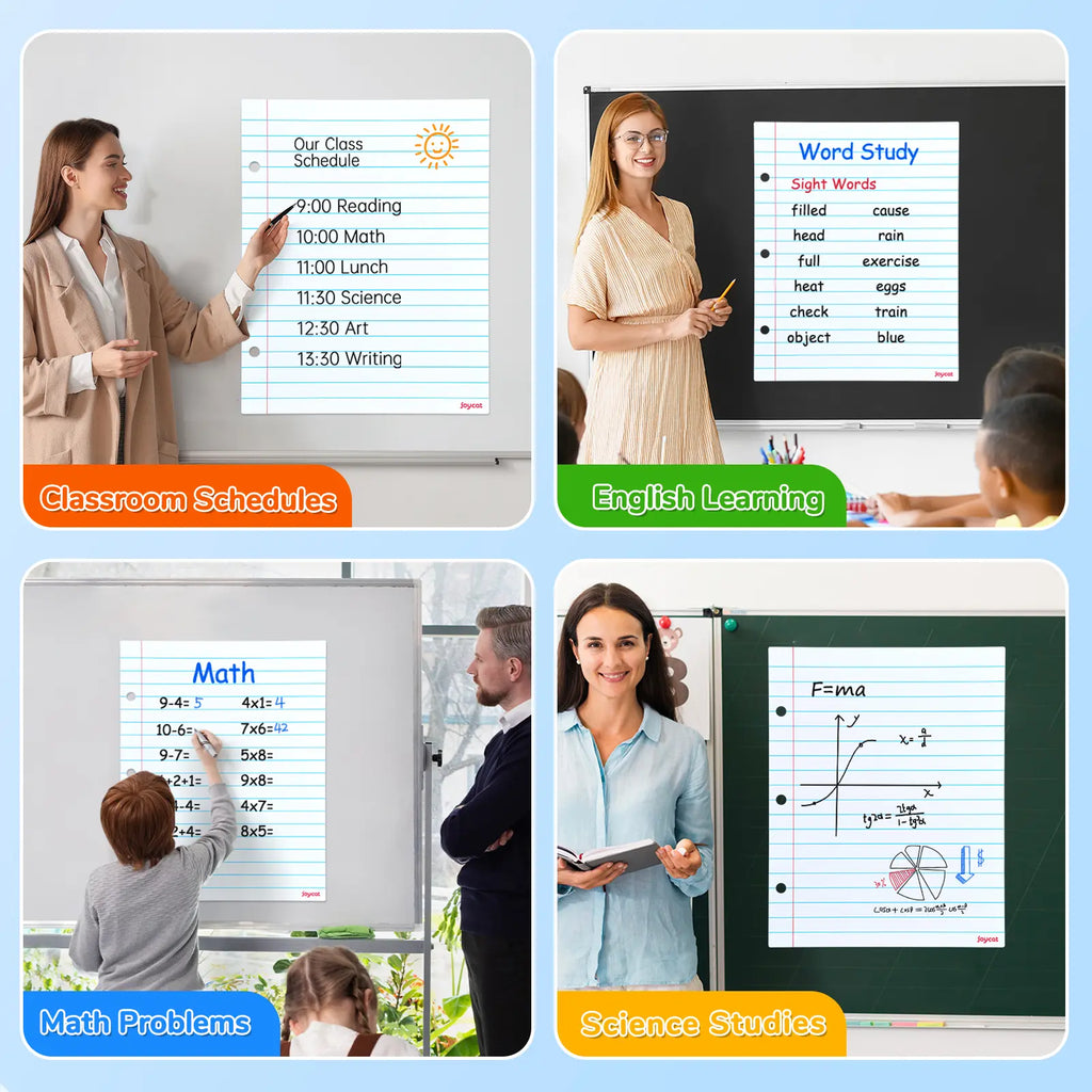 Giant Magnetic Lined Dry Erase Sheet, 22 × 16.9 in Reusable Writing Pad for Teachers, Classroom, Homeschool & Office