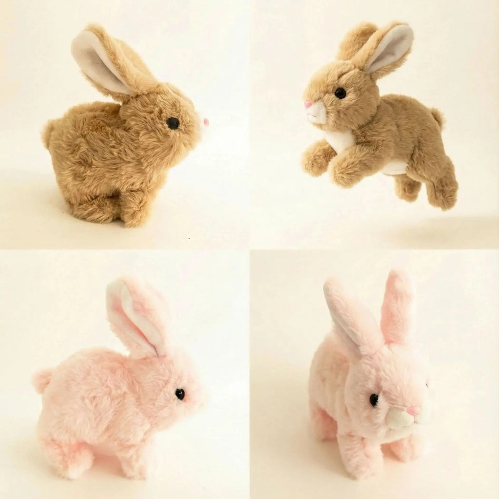 Realistic Hopping Rabbit Plush | Interactive Walking Bunny with Sound & Wiggle Ears