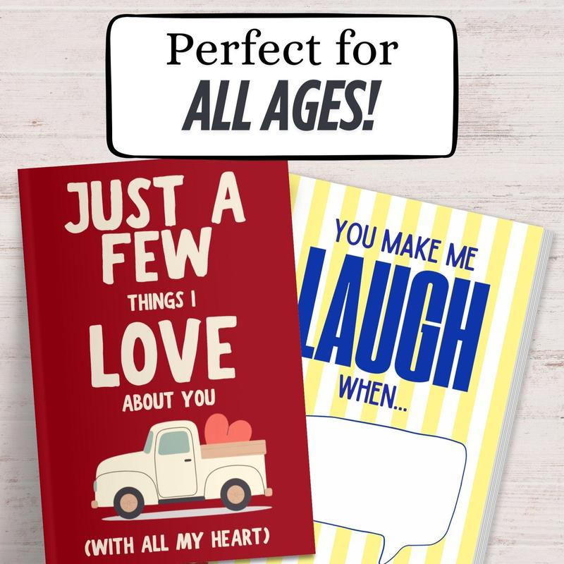 Just A Few Things I Love About You (With All My Heart) Fill In The Blank Gift Book for Kids, Best Friends, Family by LARKINROAD  - Perfect for Valentine's Day, Galentine's Day, Birthdays, Mother's Day