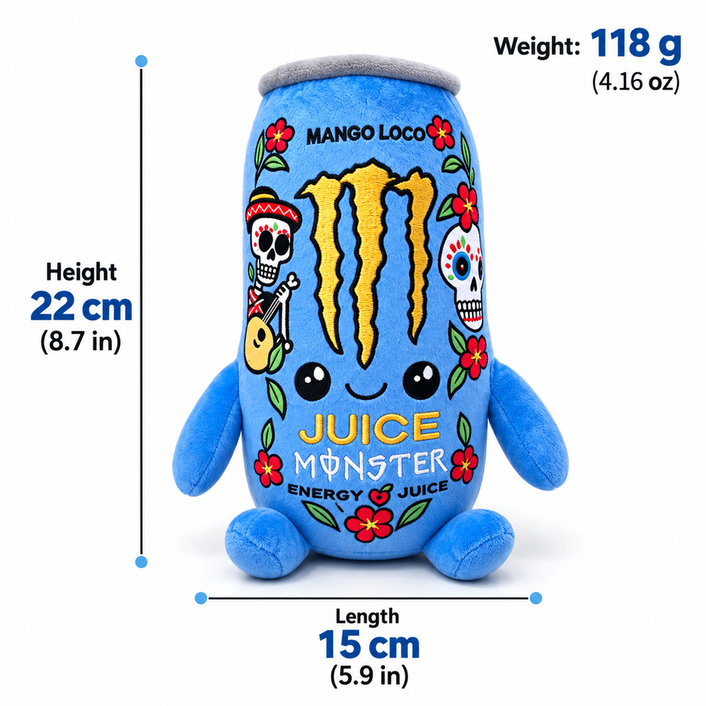 Cute Energy Drink Can Plush Toy – 8.7" Novelty Plushie