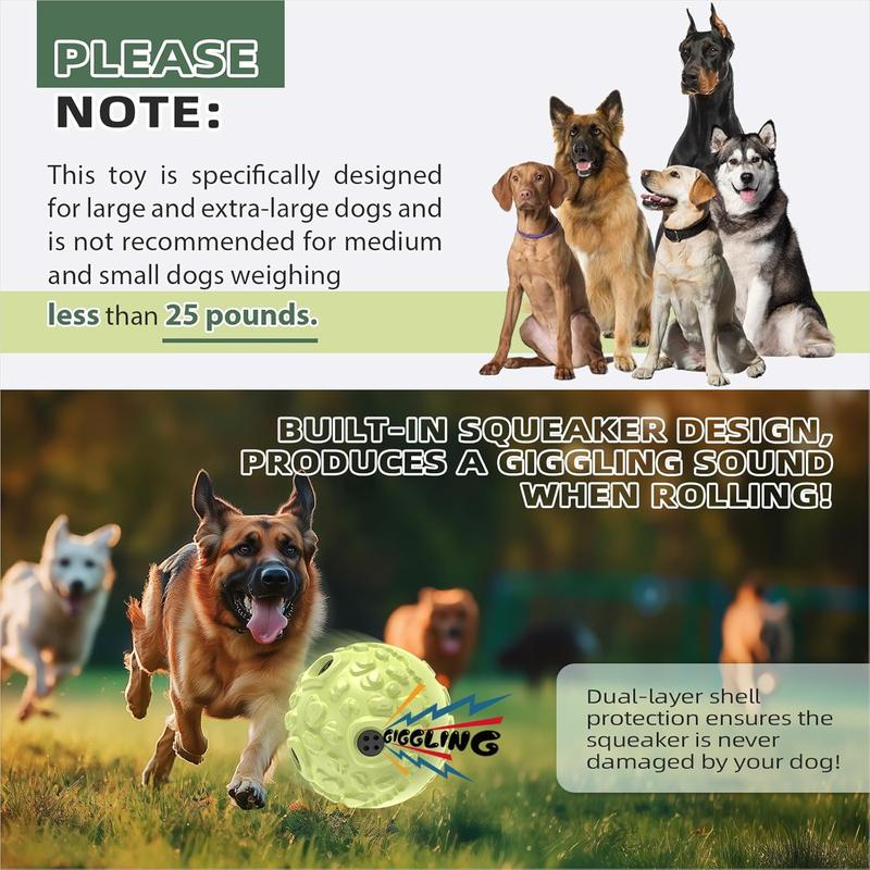 Extra-Large Dog Giggle Ball for Aggressive Chewers - Indoor/Outdoor
