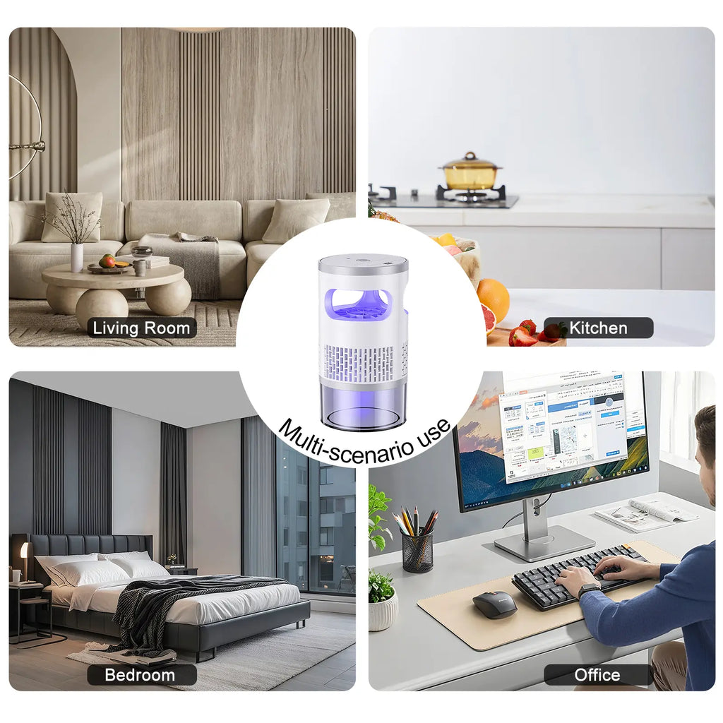 Gainstarx Indoor Suction Insect Trap with Light (Non-Zapper)