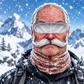 Funny Old Man Winter Face Mask, 3D Realistic Balaclava with Stretch Fit for Skiing, Snowboarding, Outdoor Cold Weather, Parties & Funny Photos