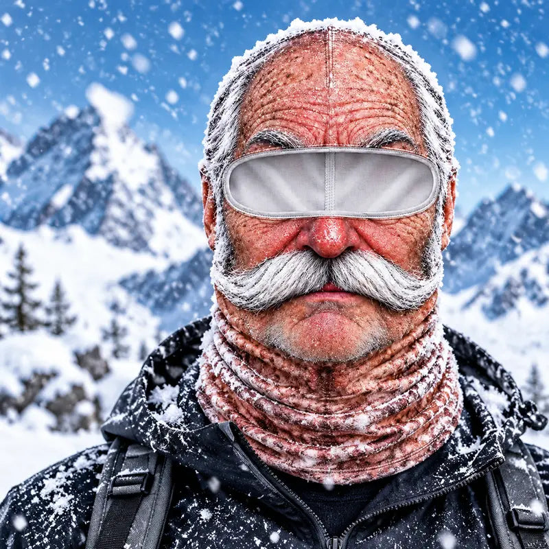 Funny Old Man Winter Face Mask, 3D Realistic Balaclava with Stretch Fit for Skiing, Snowboarding, Outdoor Cold Weather, Parties & Funny Photos
