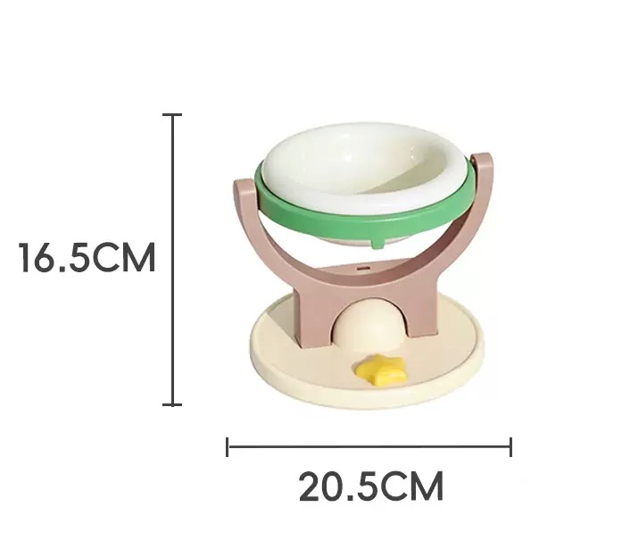 2-in-1 Wall-Mounted & Freestanding Cat Bowl Stand – Foldable Pet Feeder with Removable Bowl, Suction Mount & 19 cm Anti-Tip Base