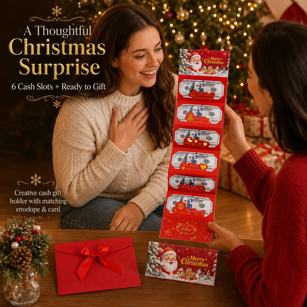 Christmas Money Envelope with 6 Slots – 2PCS/4PCS Folding Cash Gift Holders