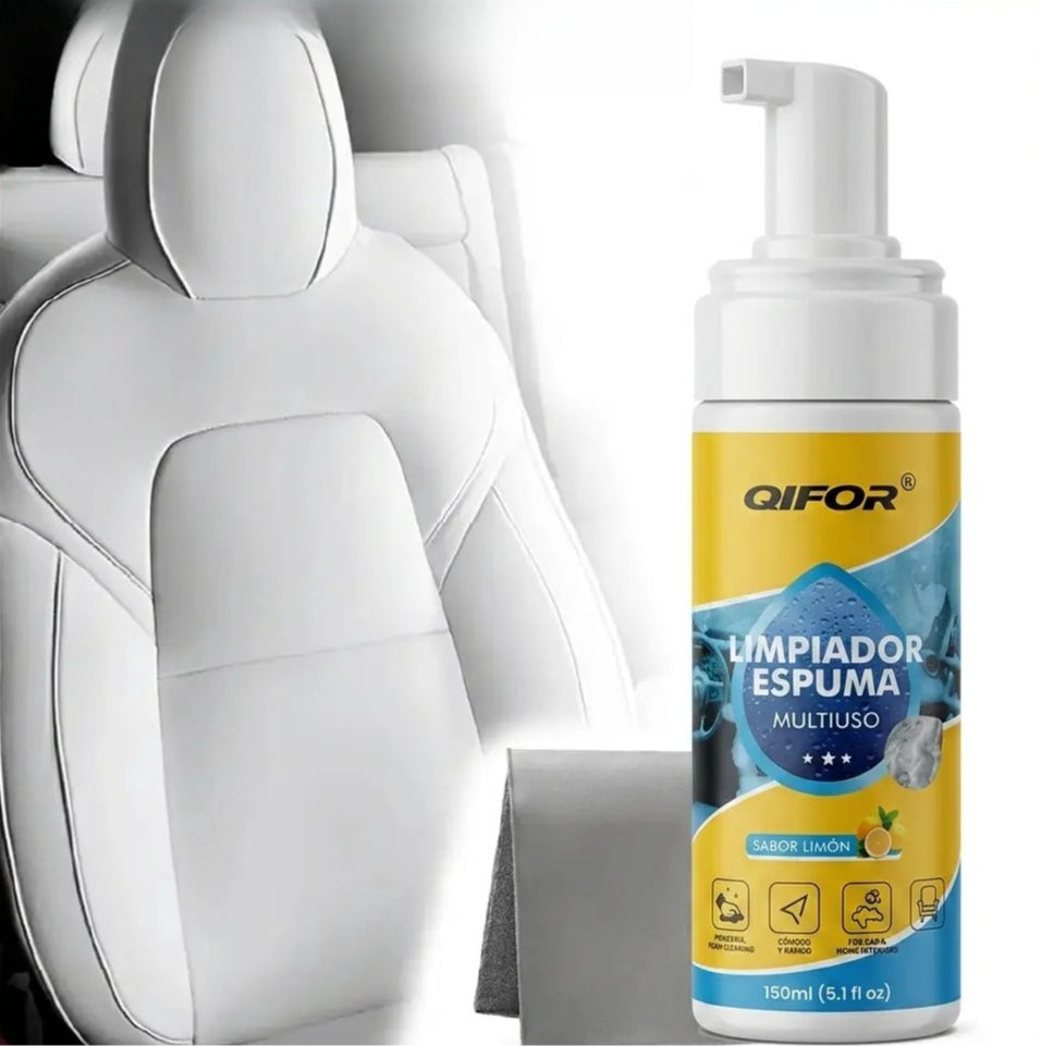QIFOR 4-in-1 Multi-Enzyme Foam Spray Cleaner - Heavy Duty Deep Cleaning for Car Interior, Sofa & Home (Summervibes)