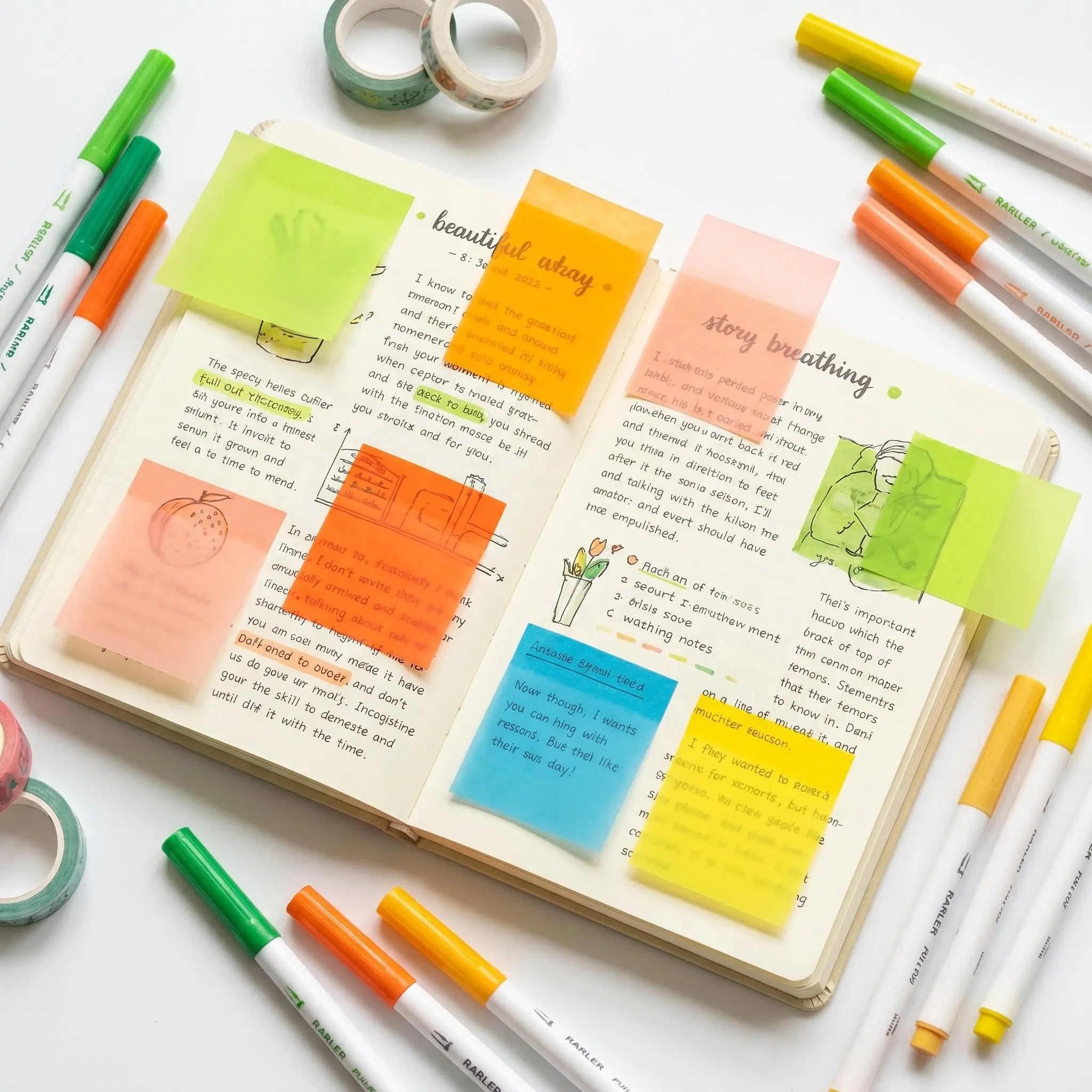 12 Boxes of Transparent Pull-Out Sticky Notes (960 Sheets Total) - Office Stationery, Work Accessories with Strong Adhesion, No Residue, 50 Reuses Per Sheet
