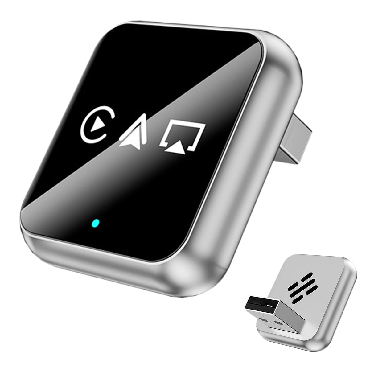 4-in-1 Wireless CarPlay Adapter for Factory Wired CarPlay Cars – Android Auto, AirPlay & MirrorLink