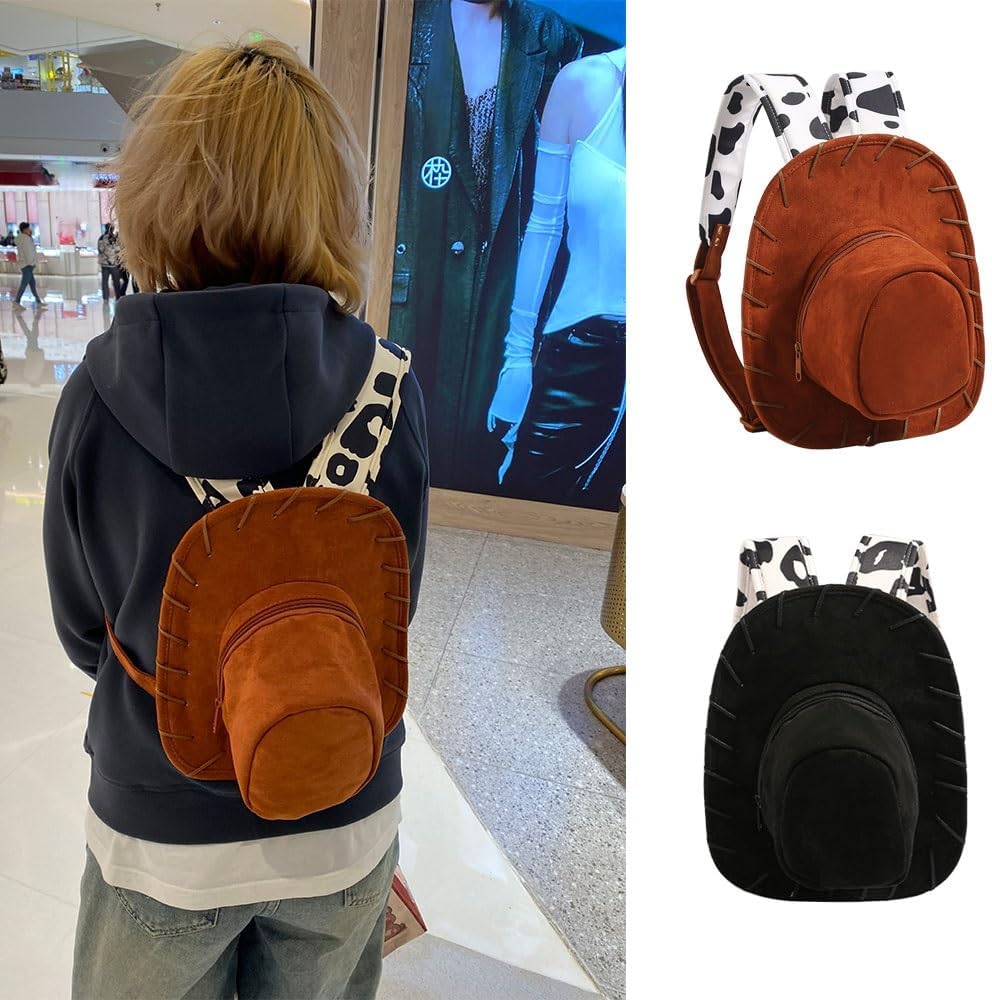 Cowboy Hat Backpack, Western Cosplay Costume Bag with Adjustable Shoulder Straps, Novelty Birthday Gift