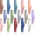 Cell Phone Finger Grips, Telescopic Finger Strap Bracket Silicone Phone Grip Holder Portable Phone Finger Kickstand for Universal Cell Phones 15pcs (Random Color)