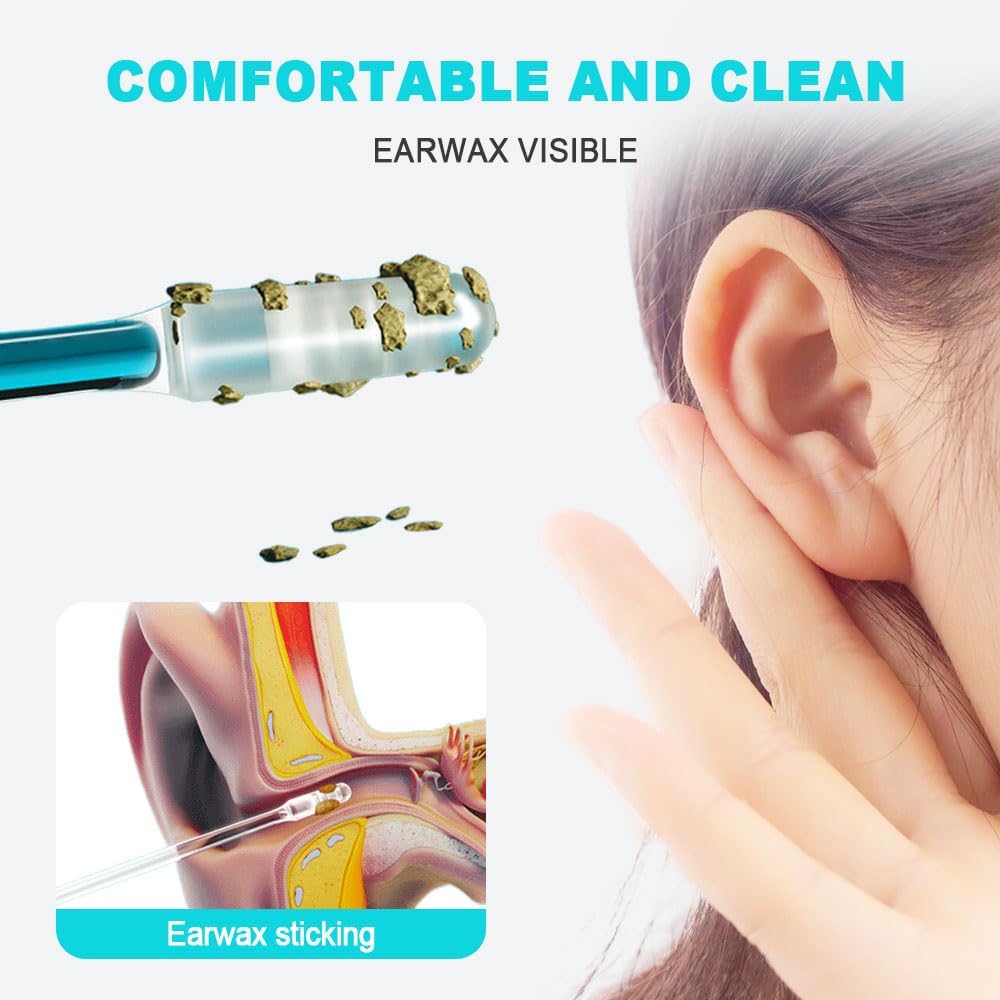 Earwax Removal Adhesive Swabs, 2026 New Reusable Ear Wax Removal Tools with Dust Cover Packaging, Adhesive Ear Cleaning Sticks for All Ages
