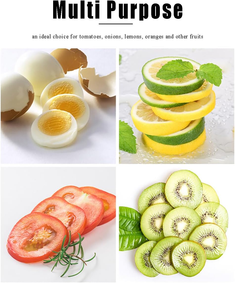 Aluminum Tomato Slicer Holder Tongs – Multi-Slot Cutting Guide for Even Fruit, Vegetable & Egg Slices