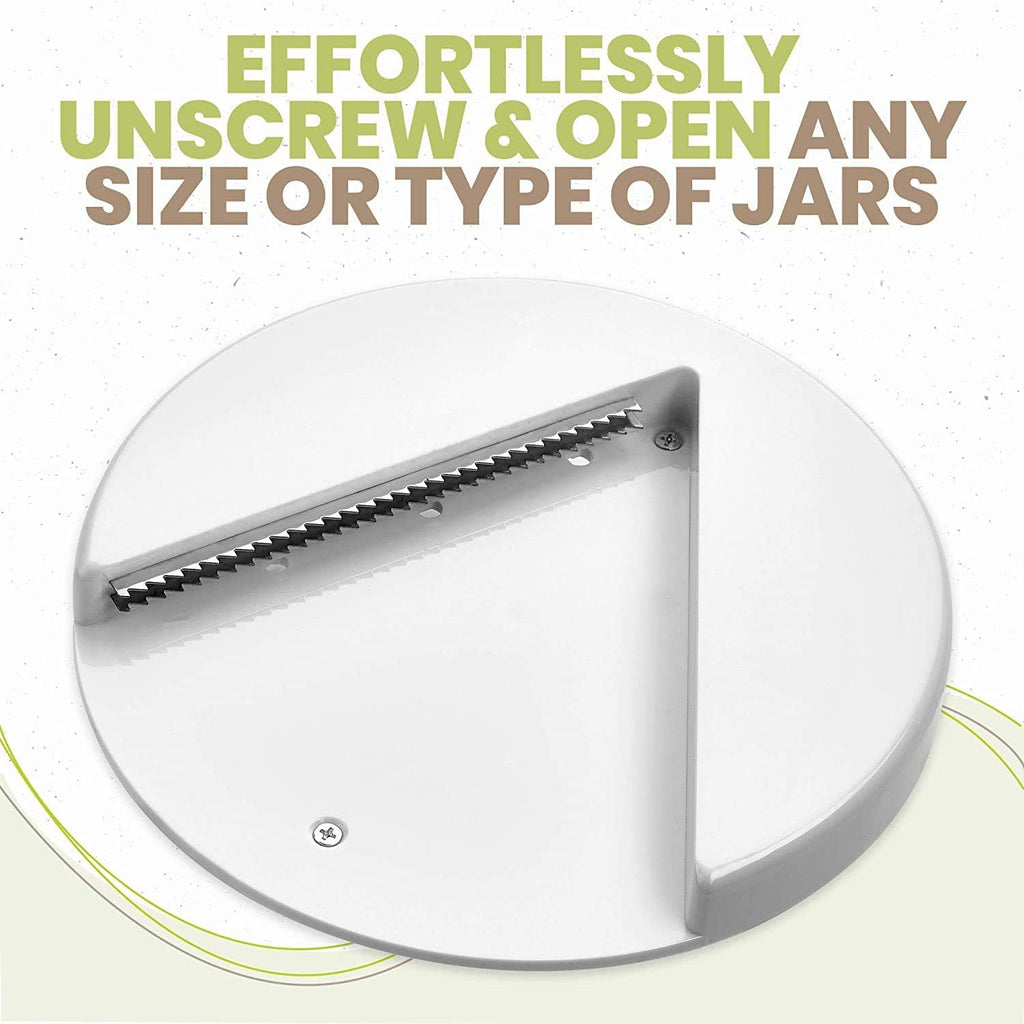 Under Cabinet Jar Opener, Lid Gripper Tool for Jars, Bottles & Containers, Kitchen Aid for Weak Hands & Seniors