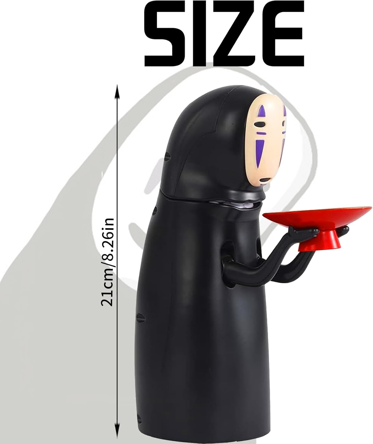 Anime Kawaii Coins Money Box, Piggy Bank, Automatic Swallow Coins, Black, Children, Unisex