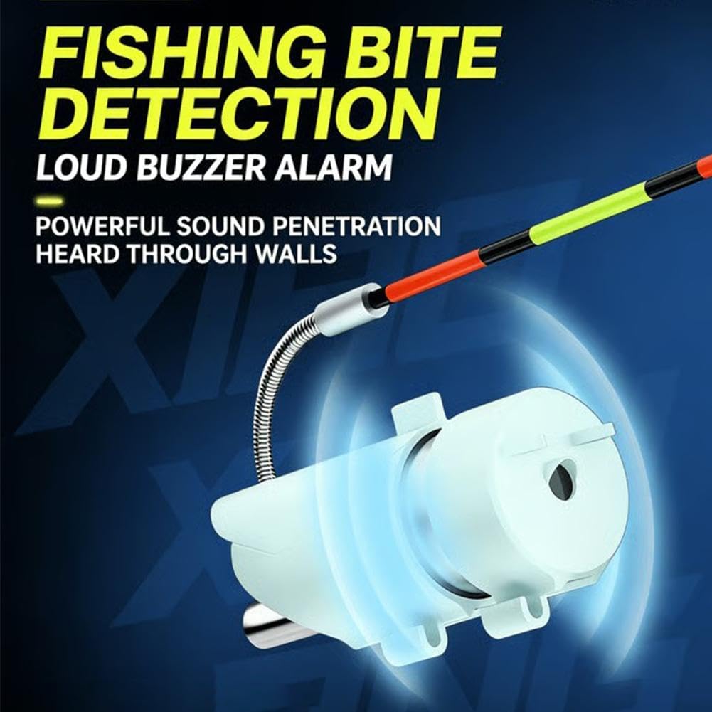 2026 High Sensitivity Fishing Float Bite Alert for Rods,Smart LED Luminous Hook Alarm with LED Lights & Sound,Night Fishing Rod Bite Indicator,Waterproof Sea Lake Gear for FishingRods
