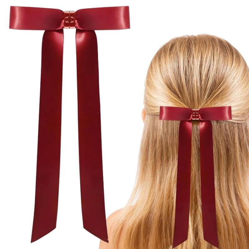 Magnetic Bow Hair Clip – 2-in-1 Strong Hold Claw Clip for Women & Girls