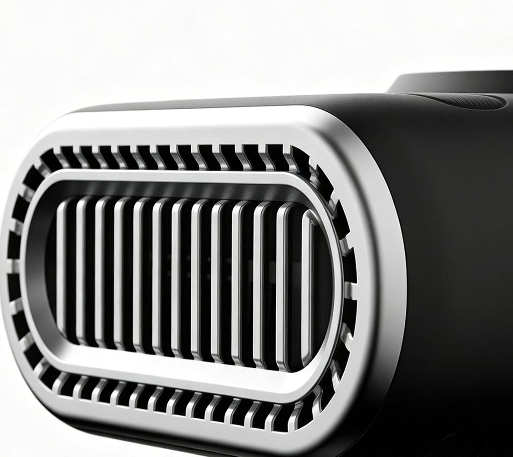 12V Portable Car Heater & Defogger Fan – 120W with Stand & Suction Cup