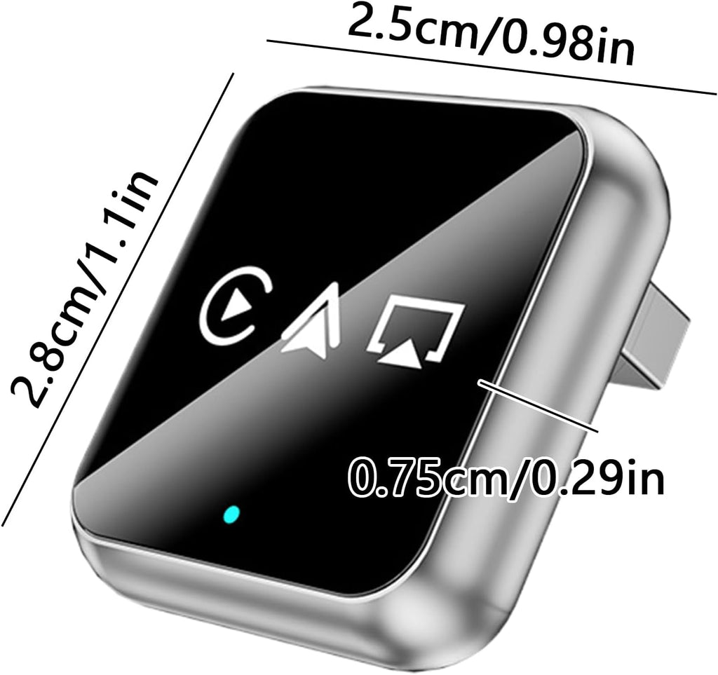 4-in-1 Wireless CarPlay Adapter for Factory Wired CarPlay Cars – Android Auto, AirPlay & MirrorLink