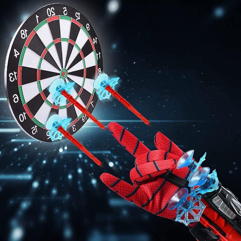 Spider Gloves Man Web Shooter Toy, Spider Kids Plastic Superhero Launcher Glove Hero Movie Launcher with Wrist Toy Set, Medium