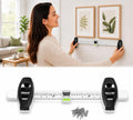 4-in-1 Picture Hanging Tool with Bubble Level, Measuring Ruler & Magnetic Nail Holder, Frame Alignment Tool with 14 Brad Nails for Pictures, Mirrors & Wall Decor