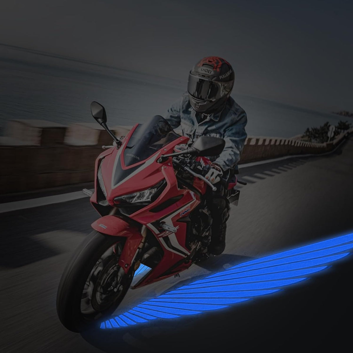 2-Pack Motorcycle Angel Wing Projector Lights – Adjustable LED Ground Lights, 8–36V