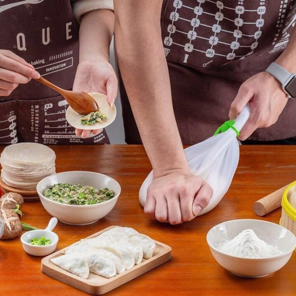 Silicone Dough Kneading Bag for Mixing Flour, Reusable Non-stick Bag, Easy to Clean