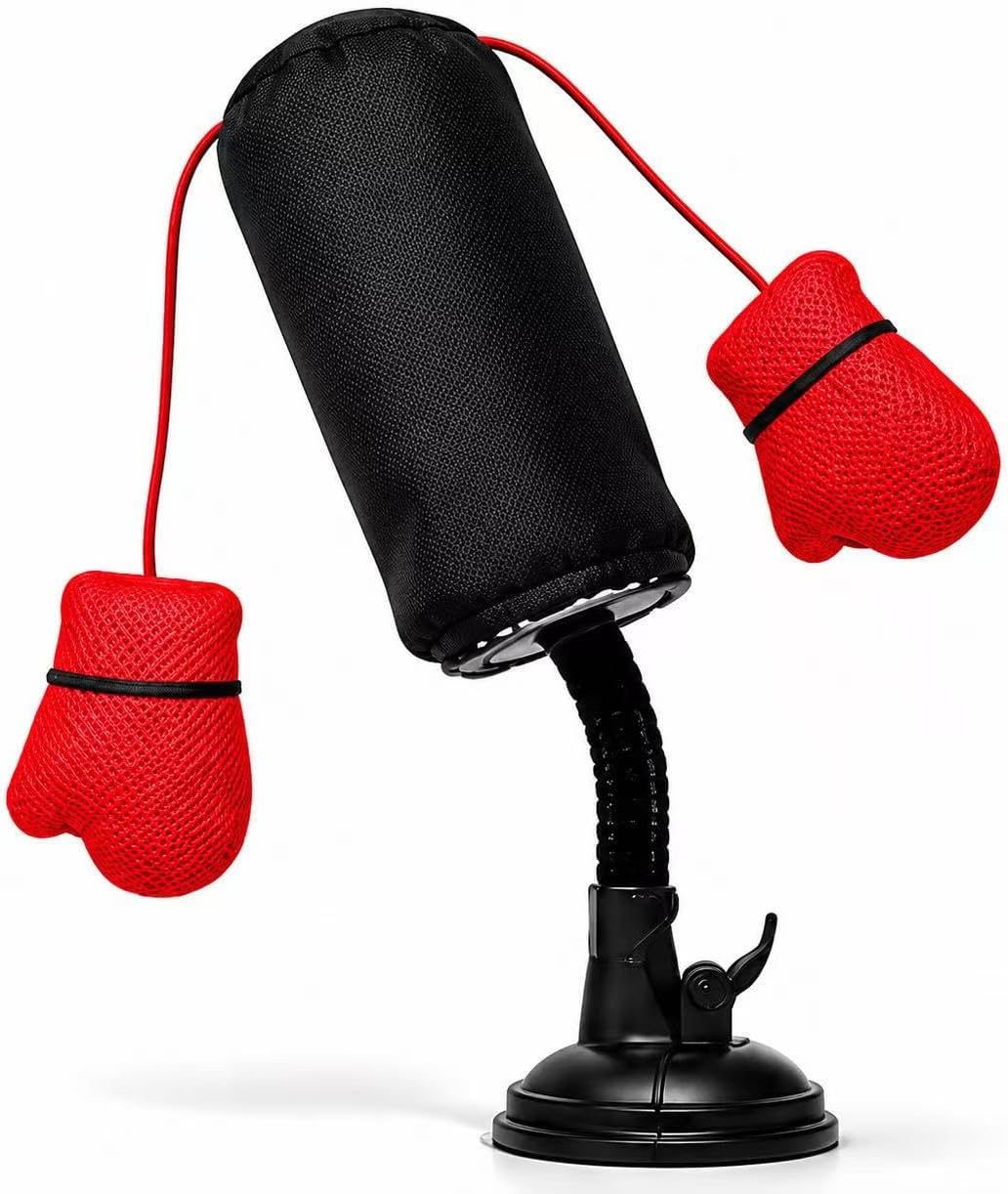 Cat Punching Bag Toy, Interactive Punch Cat Toy with Dangling Boxing Gloves, Sturdy ABS Suction Cup Base Wobble Cat Boxing Toy for Indoor Cats Exercise & Mental Stimulation