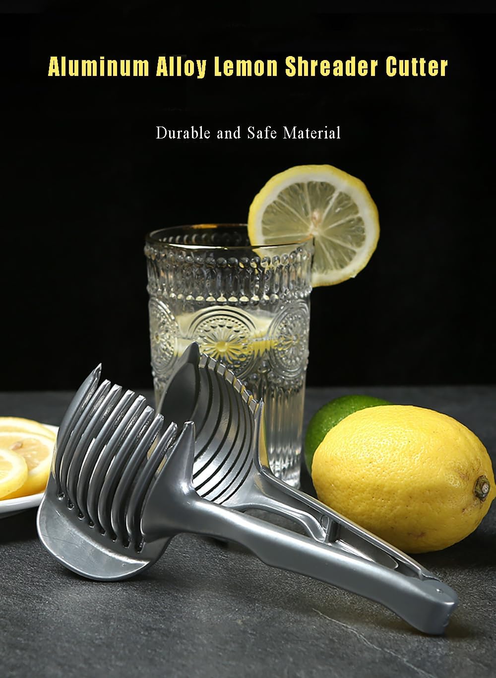 Aluminum Tomato Slicer Holder Tongs – Multi-Slot Cutting Guide for Even Fruit, Vegetable & Egg Slices