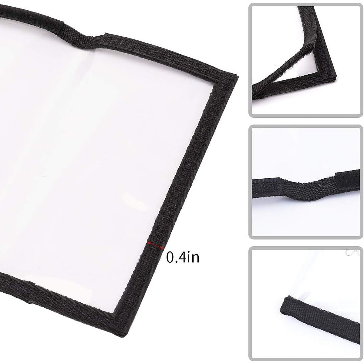 4 Pack Fishing Bait Cover Durable Clear 0.5mm PVC Lure Wrpas for Shape Fishing Hooks Fishing Bait Storage Protector for Saltwater Freshwater Fishing Gear 2Large+2Medium