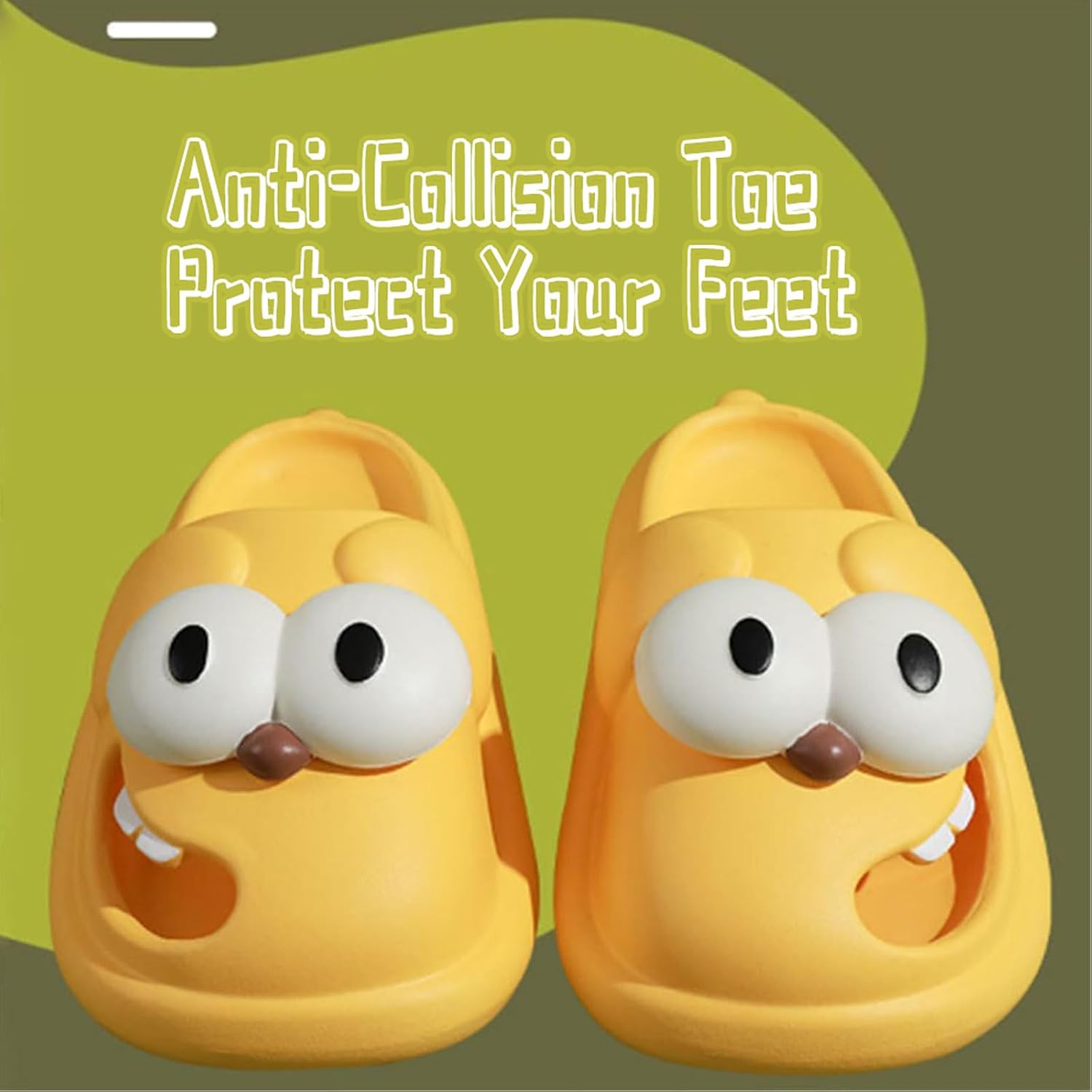 Kissing Slippers for Couples – Funny 3D Big Eye Dog Tongue Kiss Slides, Cute Cartoon House Shoes, Indoor Slippers for Women Men Non-Slip