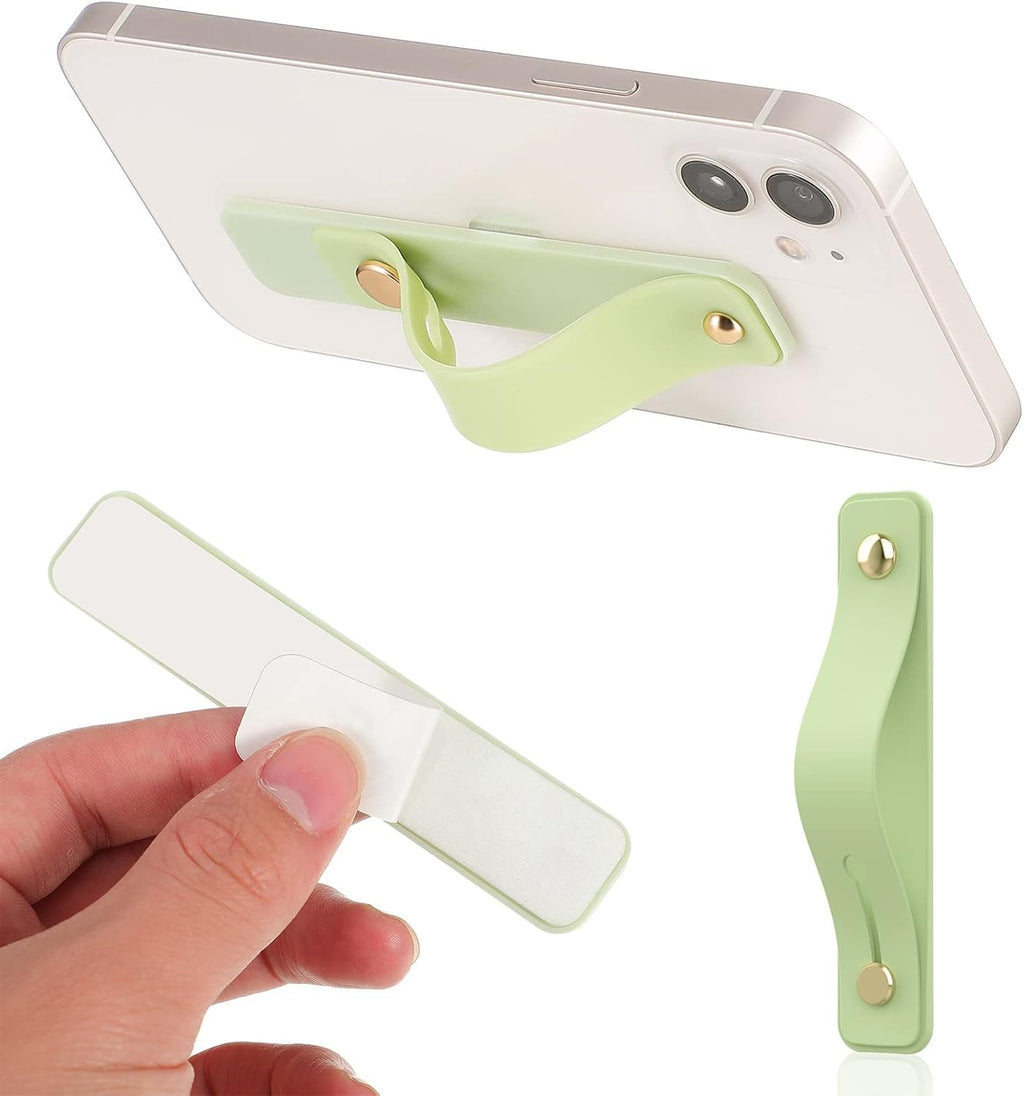 Cell Phone Finger Grips, Telescopic Finger Strap Bracket Silicone Phone Grip Holder Portable Phone Finger Kickstand for Universal Cell Phones 15pcs (Random Color)