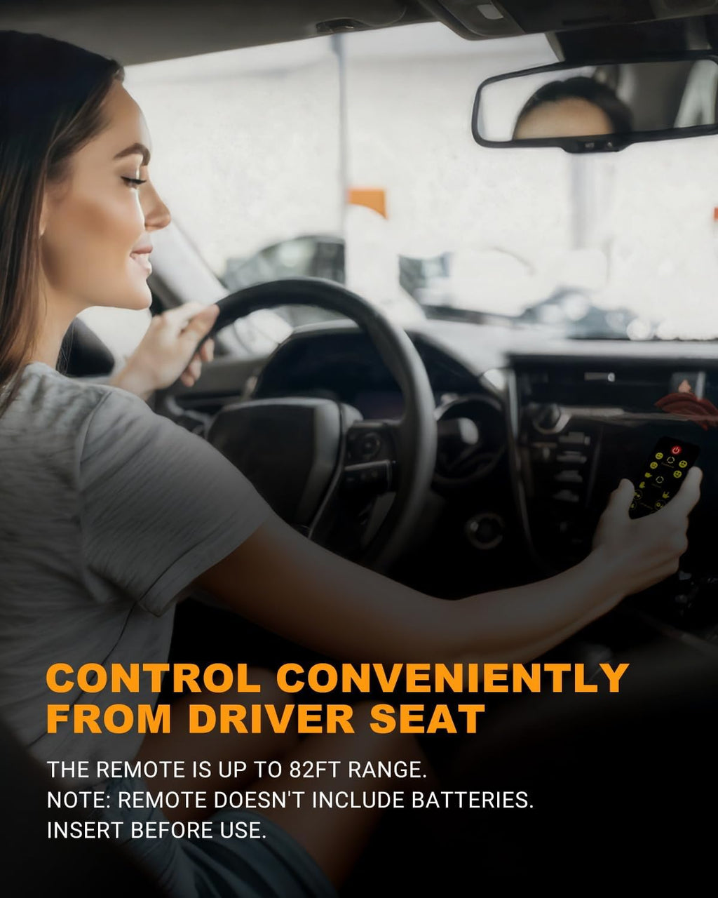 Car Finger Light with Remote, Hand Gesture Amber LED Light - 14 Modes for Road Rage Warning Signs Ideal Car Accessory