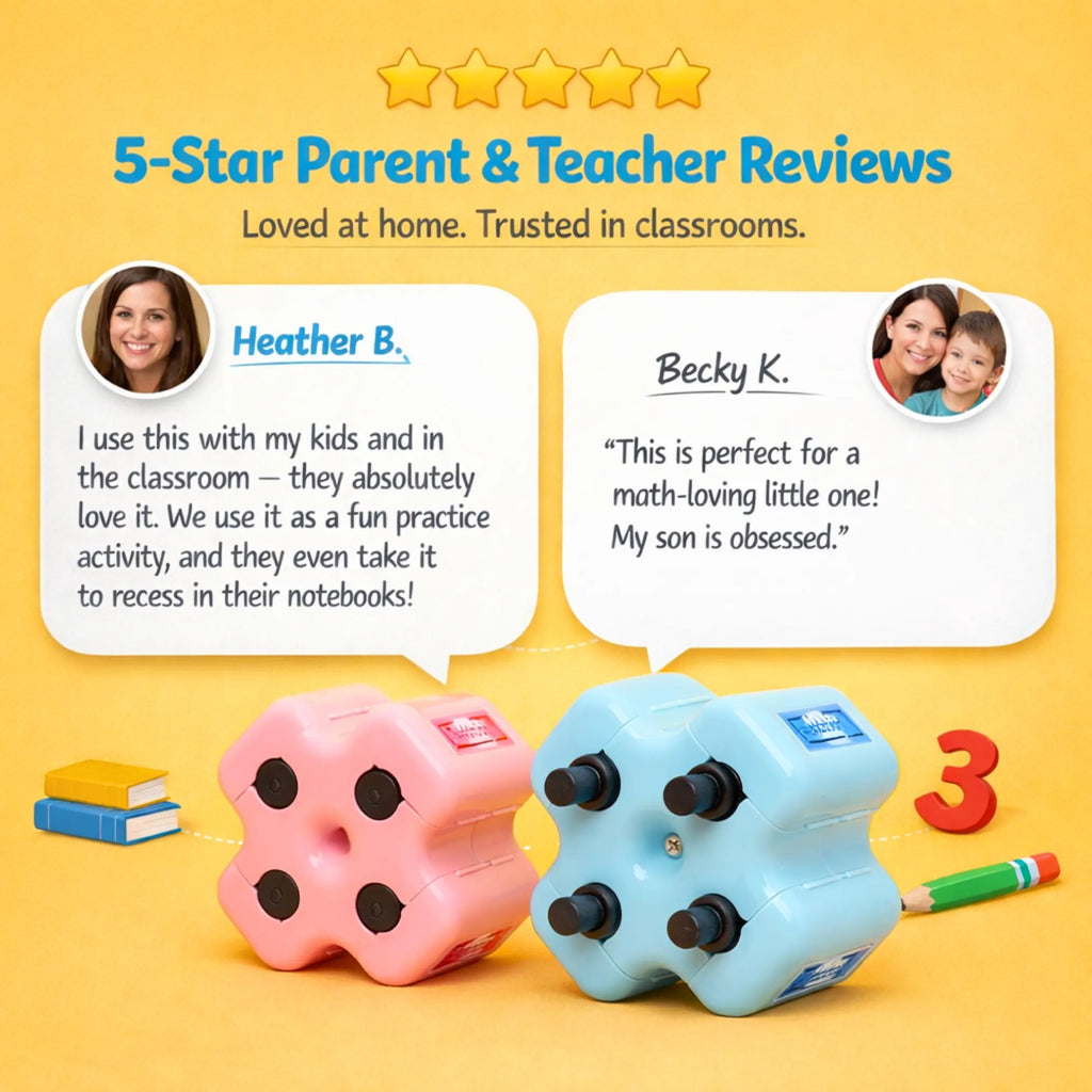 4-in-1 Math Roller Stamp for Kids' Math Practice