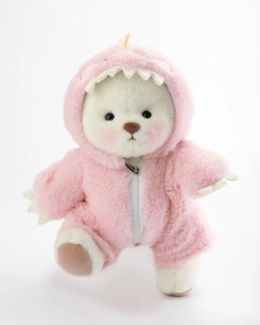 Furry Dino Bear | Handmade Jointed Teddy Bear Gift