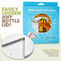 Under Cabinet Jar Opener, Lid Gripper Tool for Jars, Bottles & Containers, Kitchen Aid for Weak Hands & Seniors