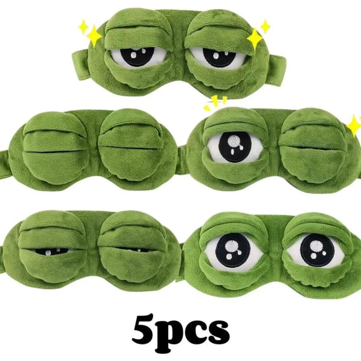 3D Funny Frog Sleep Mask | Adjustable Movable Eyes Cartoon Eyeshade