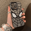 Cool Black Spider Web Phone Case for iPhone 7–17 Series, Stylish Protective Cover for Teens and Adults