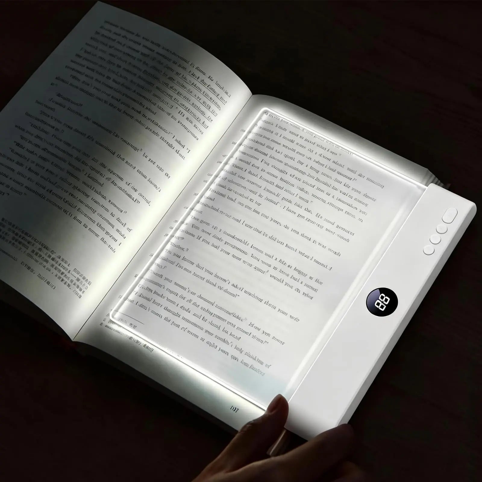 Smart LED Reading Lamp – Rechargeable, Adjustable Brightness & Timer Function, Flat Design Bedside Light for Cozy Night Reading & Unique Reader Gift